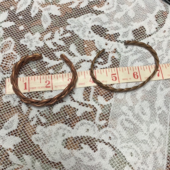 Vintage braided copper bracelets unisex - Picture 7 of 11